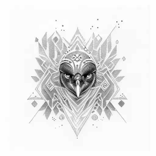 Crow Looking Straight