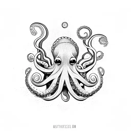 Octopus Holding Sea Flowers