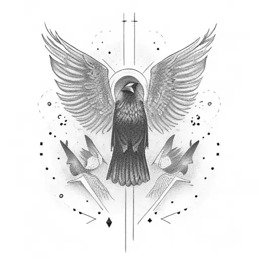 Crow Guiding Sould To Afterlife