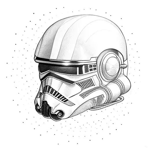 A Detailed Illustration Of A Motorbike Racing Through A Galaxy Inspired By Star Wars