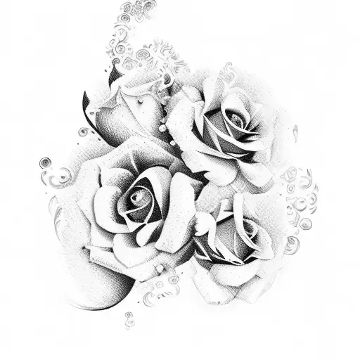 Italian Writing With Flowers