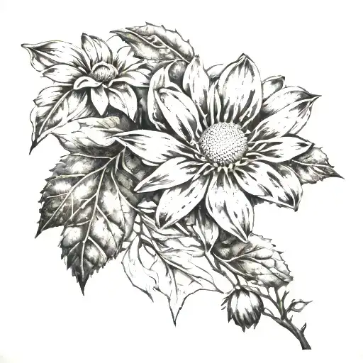 Daisy Wrapped In Tree Branches