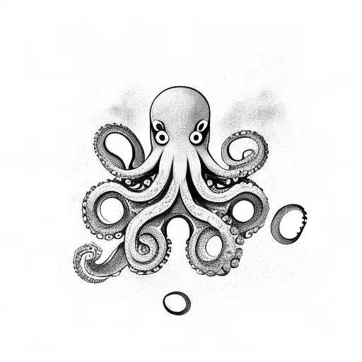 Octopus Wrapping Its Tentacles Around An Anchor