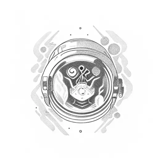 Astronaut Staring Into Giant Clocl