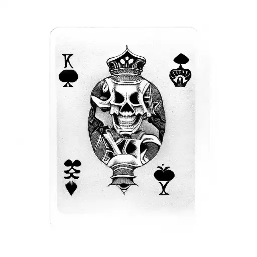 Skeleton Holding Playing Cards And Shhh