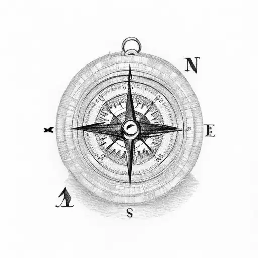 A Romantic Dinner Scene With A Compass As The Centerpiece