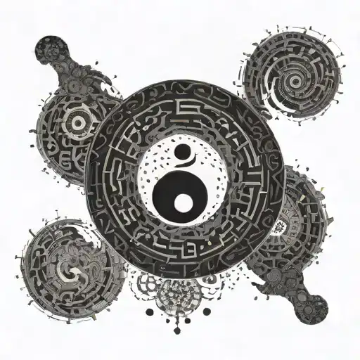 An Intricate Yin And Yang Symbol Made Of Programming Code Coffee Steam