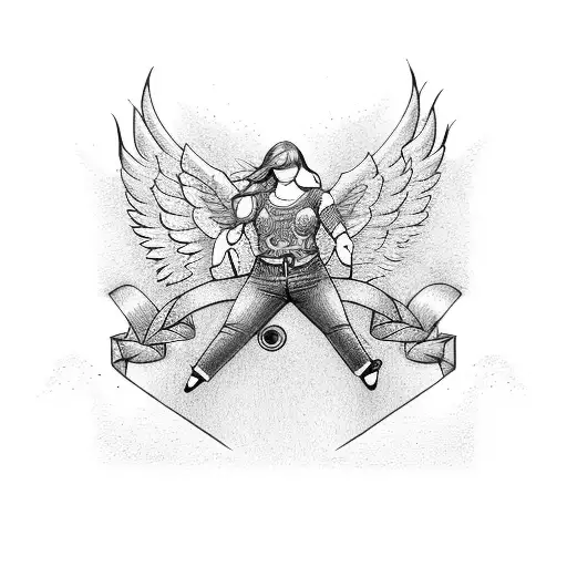 Angel Doing A Bicycle Kick