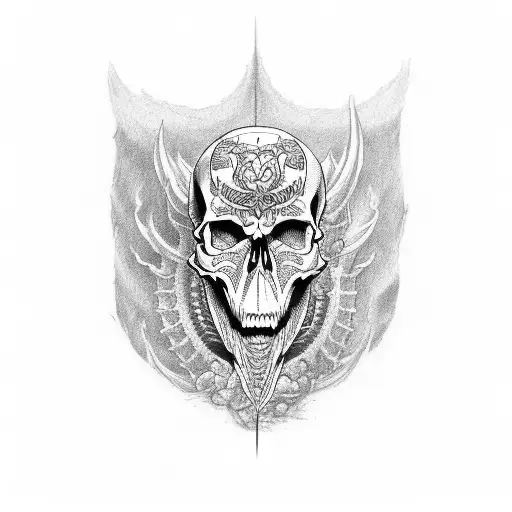 Skull Dragon Warrior Arm Sleeve