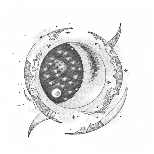 Waning Crescent Moon With April 15 Inside