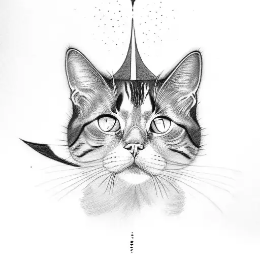 Tuxedo Cat With Black Birthmark Next To Nose