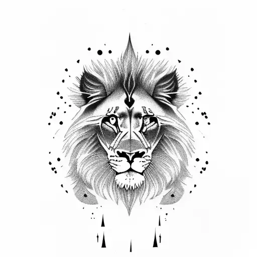 Full Sleeve With Lions That Express Overcoming Anxiety