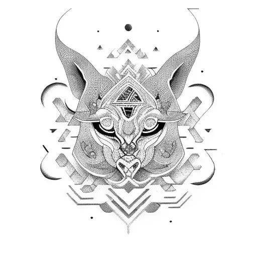 Darkest Before Dawn In Lao Script With Geometric Pattern