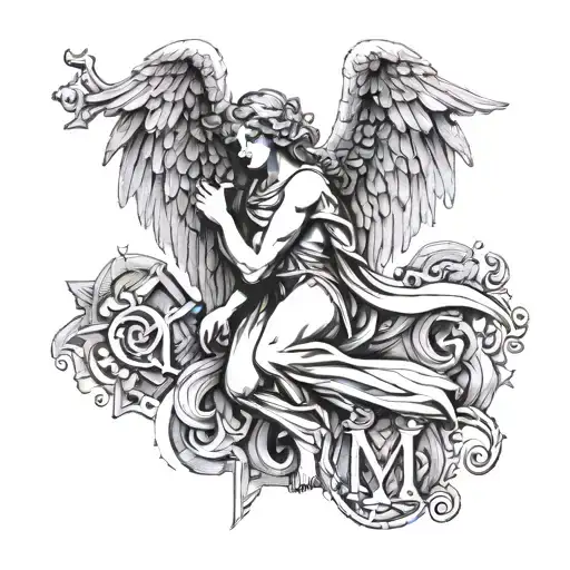 Gaming Angel With M Letter
