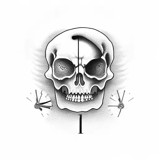 Grim Reaper With Clock Without Hands