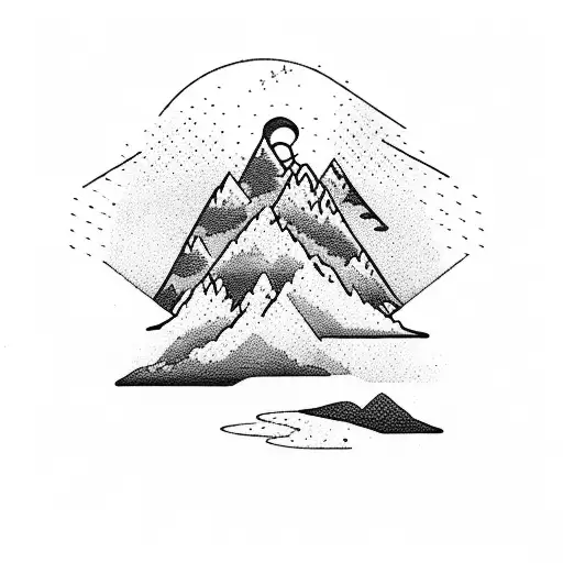 Mountain With Palm Tree Very Fit