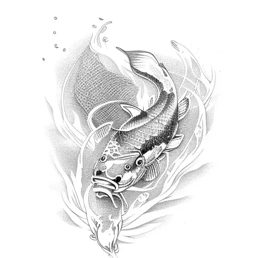 Koi Fish And Eagle