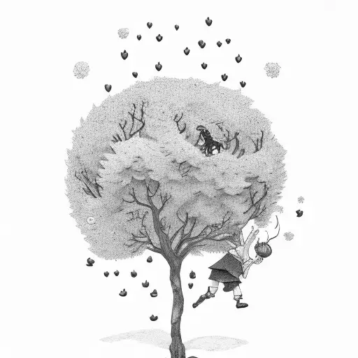 Tree With The Giving Tree Kid And Ferdinand The Bull