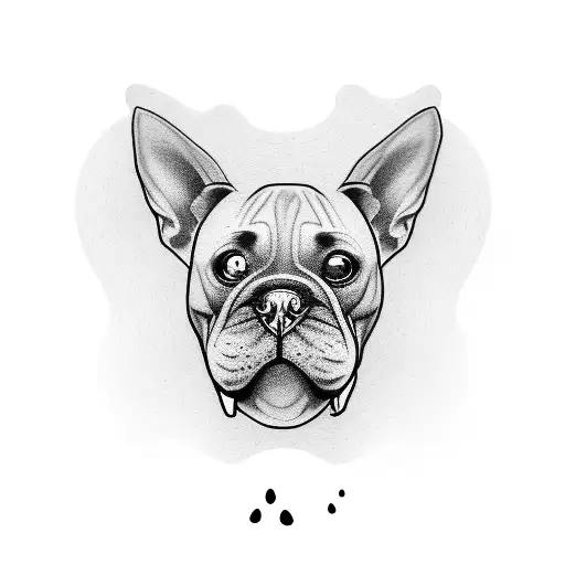 Single Rib Tattoo With Dog Paw Inside With Rick And Marty Coming Out