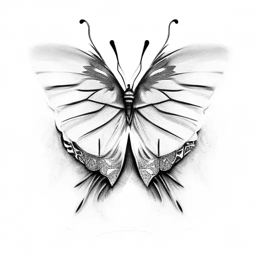 Butterfly Wings Are Black And Red