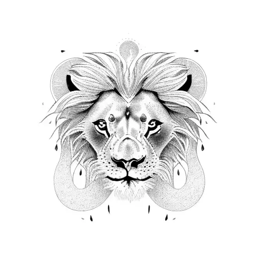 Lion With Sloth And Flamingo