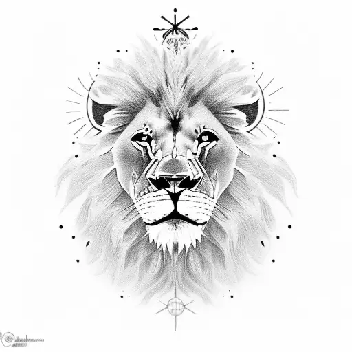 Lion With Cross In His Eye Ball
