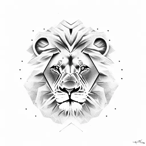 Lion With Christian Cross In His Eye Ball