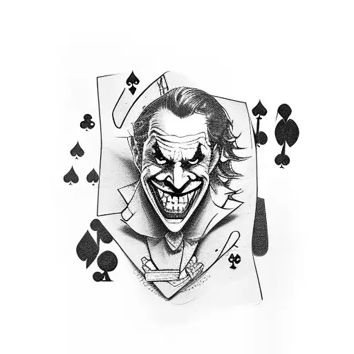 Joker Playing A Game Of Cards With A Mischievous Smile