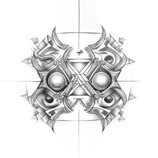 Tribal Arm With Simbols Of Game Super Mario