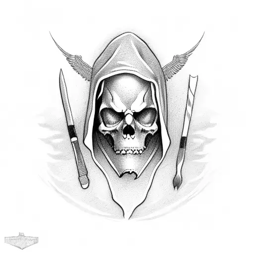 Grim Reaper With Hood