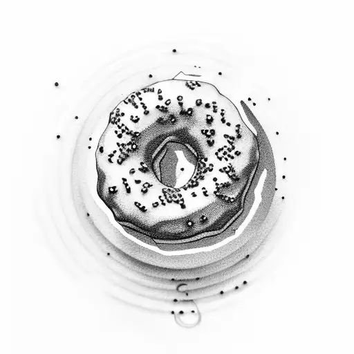 Realistic Color Portrait Of A Hanukkah Donut