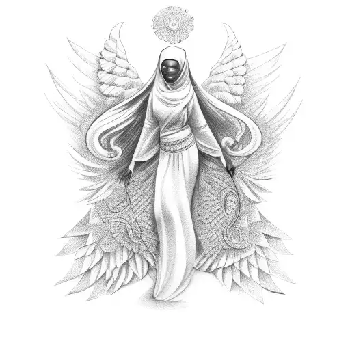 African Female Guardian Angel