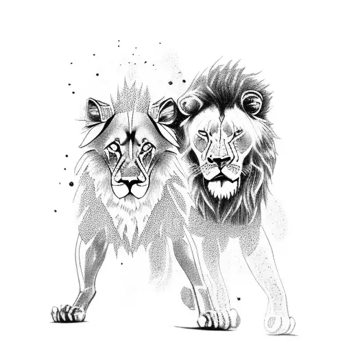 Lion And Wolf Fighting