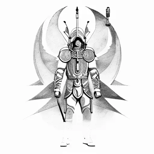 Sagittarius With Ship And Man With Wings