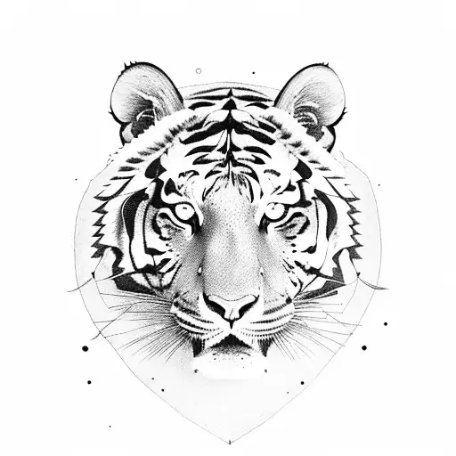 Tiger Feather Power Never Give Up