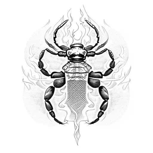 Scorpion With Fire