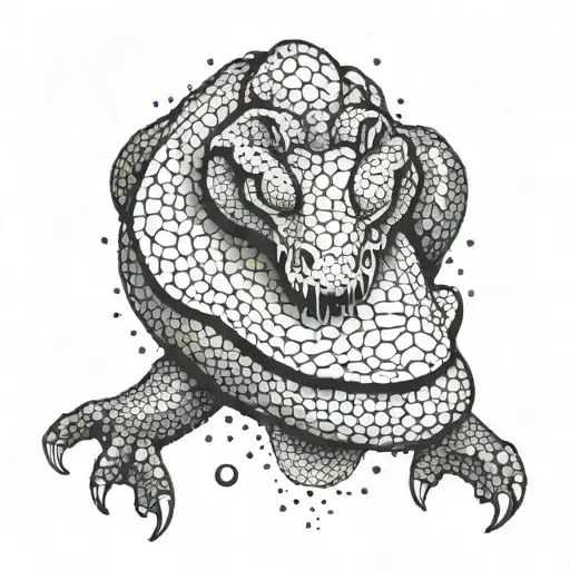 A Geometric Pattern Inspired By Alligator Scales And Water Ripples