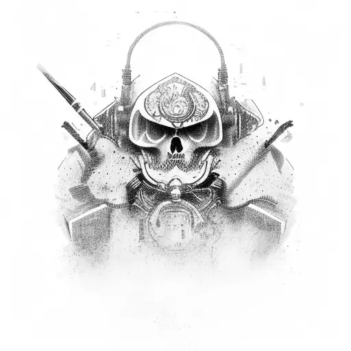 A Tough And Kind Warrior With Artistic Elements Symbolizing The Client's Passions And Hobbies