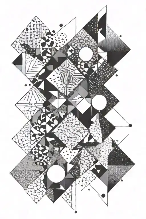 Abstract Geo Symteric Shapes Tatto