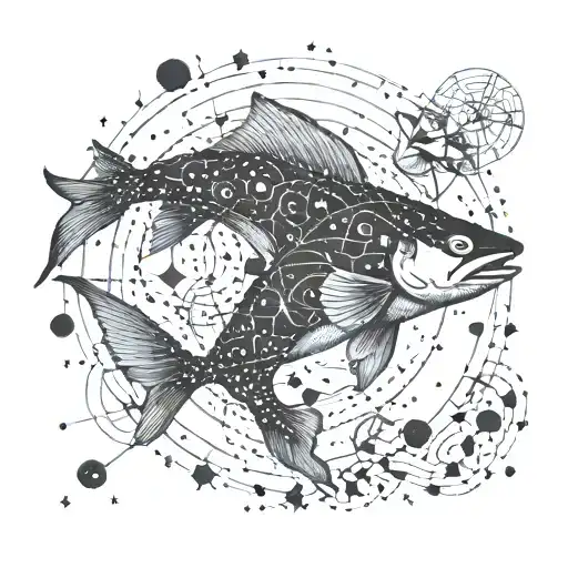 A Constellation Of Pisces Made Up Of Travel Landmarks