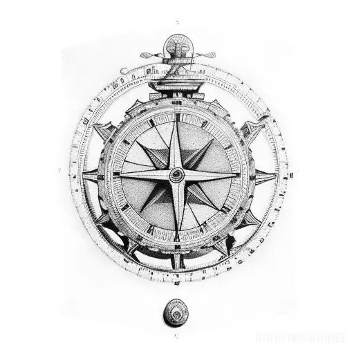 Traditional Sextant With New England Theme