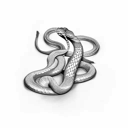 Snake Wrapped Around Black Diamond