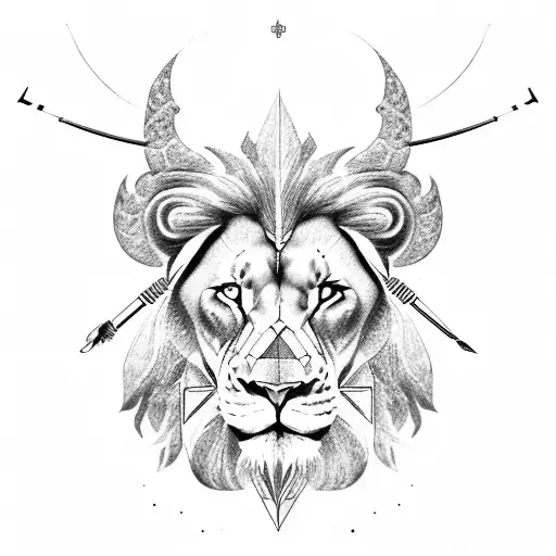 Sagittarius Zodiac With Lion