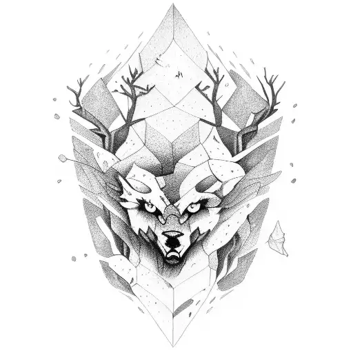 Stone In Wild Forest