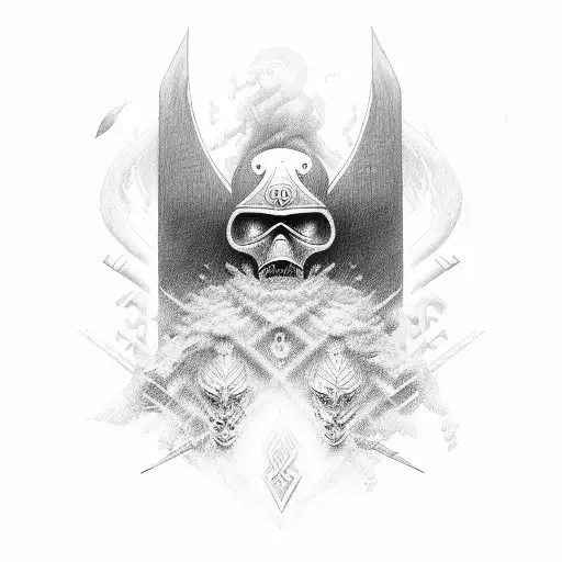 Warrior Heading Into The Dark Unknown