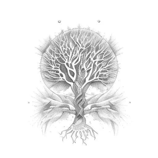 Four Venezuelan With Tree Of Life