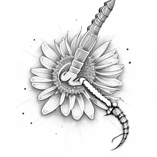 Daisys With A Scorpion