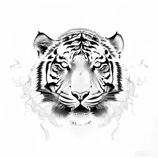 Tiger With Smoke Effect