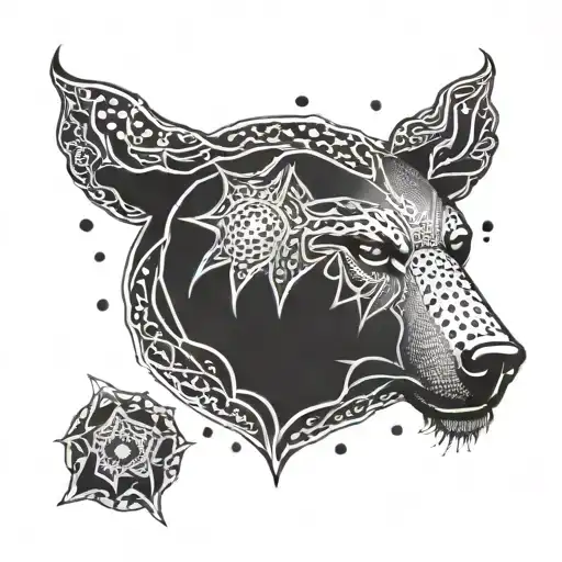 Veles Symol With A Bear Head