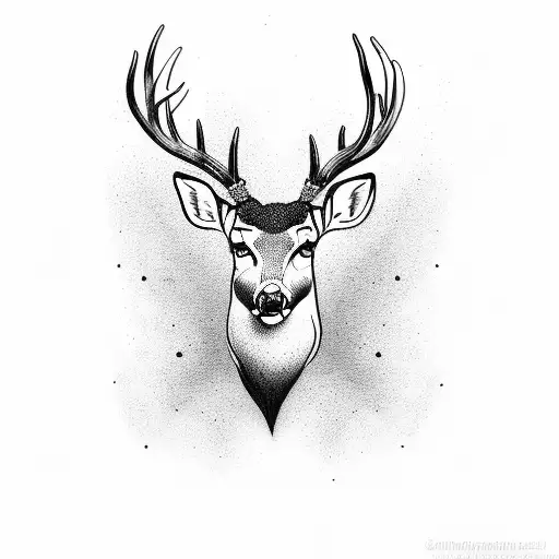 Tattoo Deer Black